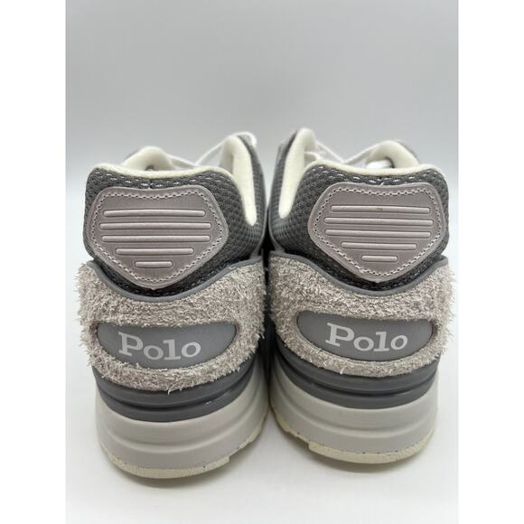 Polo Ralph Lauren Men's Trackster 200 Hairy Gray Suede Sneakers Size 11 - Picture 7 of 12